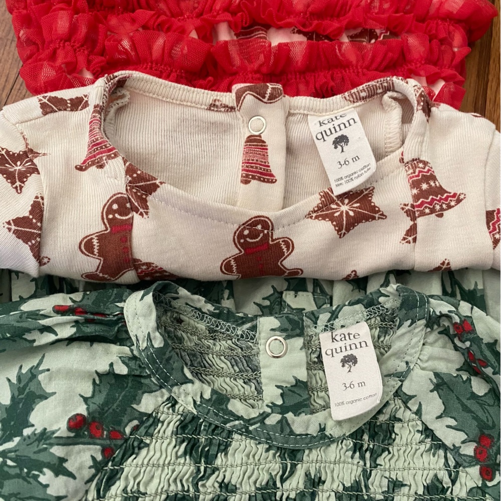 Kate Quinn Smocked and Tulle Baby Holidays Rompers - Picture 8 of 8